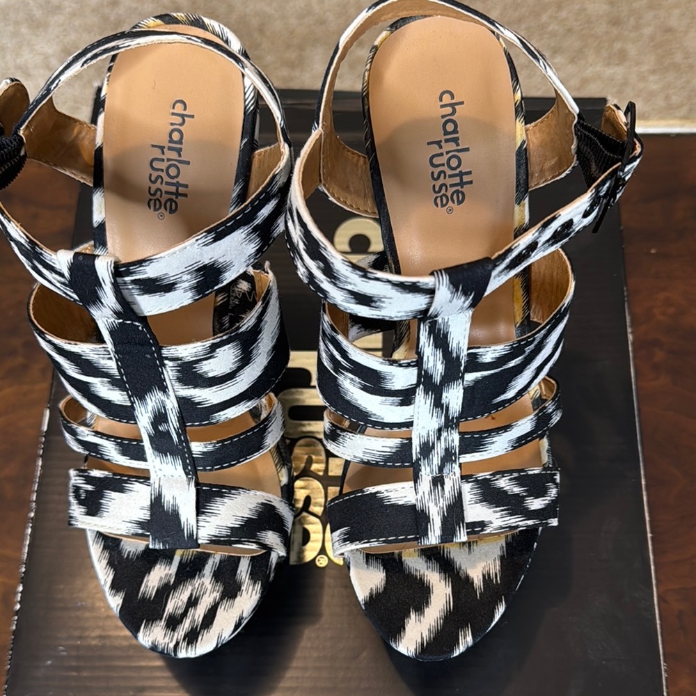 Charlotte Russe Black and White Women's Sandals